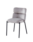 CHAISE STEPHANY VELOURS PIED NOIR