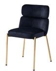 CHAISE STEPHANY VELOURS DORÉ