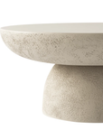 Table basse Galet – Effet travertin mat, design sculptural