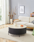 TABLE BASSE RUBY 80CM PIED NOIR