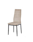 Lot de chaises TOLIA métal noir velours