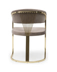 CHAISE ANA INOX VELOUR DORE