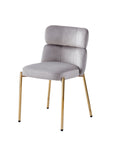 CHAISE STEPHANY VELOURS DORÉ