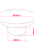 Table basse Galet – Effet travertin mat, design sculptural