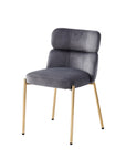 CHAISE STEPHANY VELOURS DORÉ