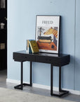 Console - Lilas NOIR| Plateau en Verre Trempé | 120 × 40 × 80 cm