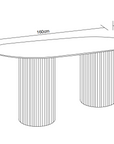 TABLES REPAS KEYSHA 180X90