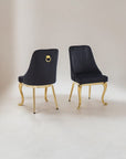 CHAISE BAROKA DIVERS COULEURS PIEDS DORE
