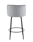 TABOURET DE BAR CATHY PIED METAL NOIR GRIS 3D