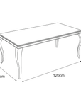 Table basse BAROQUE Gold 120x60x45 cm
