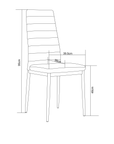 Lot de chaises TOLIA chrome velours