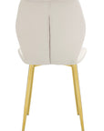 CHAISE COQUILLAGE PIEDS OR