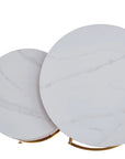 TABLES BASSE SAMIRA OR CERAMIQUE BLANC