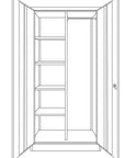 ARMOIRE AM185GS METAL