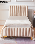 LIT FAYE 90X190 VELOURS BEIGE
