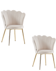 CHAISES NYMPHEA BEIGE PIEDS OR