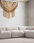 CANAPE NUAGE CHENILLE BLANC CASSÉ