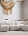 CANAPE NUAGE CHENILLE BLANC CASSÉ