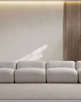 CANAPE NUAGE CHENILLE BLANC CASSÉ