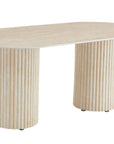 TABLE REPAS KEYSHA TRAVERTIN CERAMIQUE 180X90