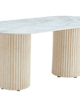 TABLE REPAS KEYSHA TRAVERTIN CERAMIQUE 180X90