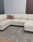CANAPÉ PANORAMIQUE VIENNA BEIGE AVEC 2 COFFRES 203X310X160