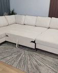 CANAPÉ PANORAMIQUE VIENNA BEIGE AVEC 2 COFFRES 203X310X160
