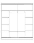 Armoire Palma – 2 portes coulissantes – 180 cm avec miroir