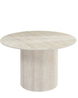 Table à manger Baieta – Céramique effet travertin mat 120 cm
