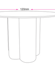 Table à manger HALO – Céramique effet travertin & pied noyer