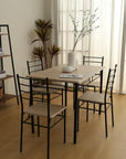 ENSEMBLE TABLE 4 CHAISES TUTI CHENE GRIFFÉ