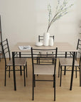 ENSEMBLE TABLE 4 CHAISES TUTI CHENE GRIFFÉ
