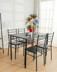 ENSEMBLE TABLE ET 4 CHAISES TUTI NOIR