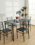ENSEMBLE TABLE ET 4 CHAISES TUTI NOIR