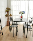 ENSEMBLE TABLE ET 4 CHAISES TUTI NOIR