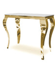 Console BAROQUE Gold plateau en verre 110x50x85 cm