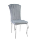 Lot de Chaises baroque LOUIS Chrome Velours