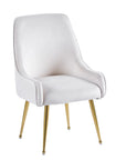 Chaise LUXURY GOLD velours BEIGE, ROSE, ANTHRACITE, GRIS