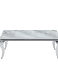 Table basse BAROQUE Chrome 120x60x45 cm