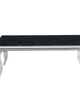 Table basse BAROQUE Chrome 120x60x45 cm