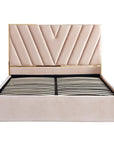 Lit VERA velours BEIGE 140x190cm