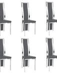 Lot de chaises Dana simili cuir contour chromé