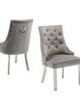 Chaise LION MATELASSEE CHROME NOIR, BEIGE, ANTHRACITE, MOKA, GRIS