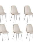 Chaise SCANDINAVE velours BEIGE pied CHROME
