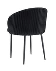 Chaise CARLITA PIED METAL NOIR velours BEIGE, TAUPE, MOKA, GRIS et NOIR