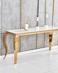 Console BAROQUE Gold plateau en verre 110x50x85 cm