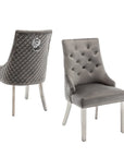 Chaise LION MATELASSEE CHROME NOIR, BEIGE, ANTHRACITE, MOKA, GRIS