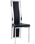 Lot de chaises Dana simili cuir contour chromé