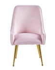 Chaise LUXURY GOLD velours BEIGE, ROSE, ANTHRACITE, GRIS
