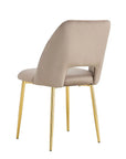 Chaise AVA GOLD velours TAUPE, GRIS ET BEIGE